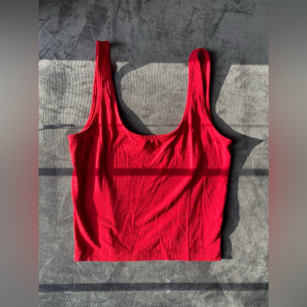 FOREVER 21, CROP TOP, SIZE S, RED